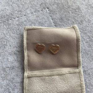 Tiffany & Co Mini Heart Tag Stud Earrings